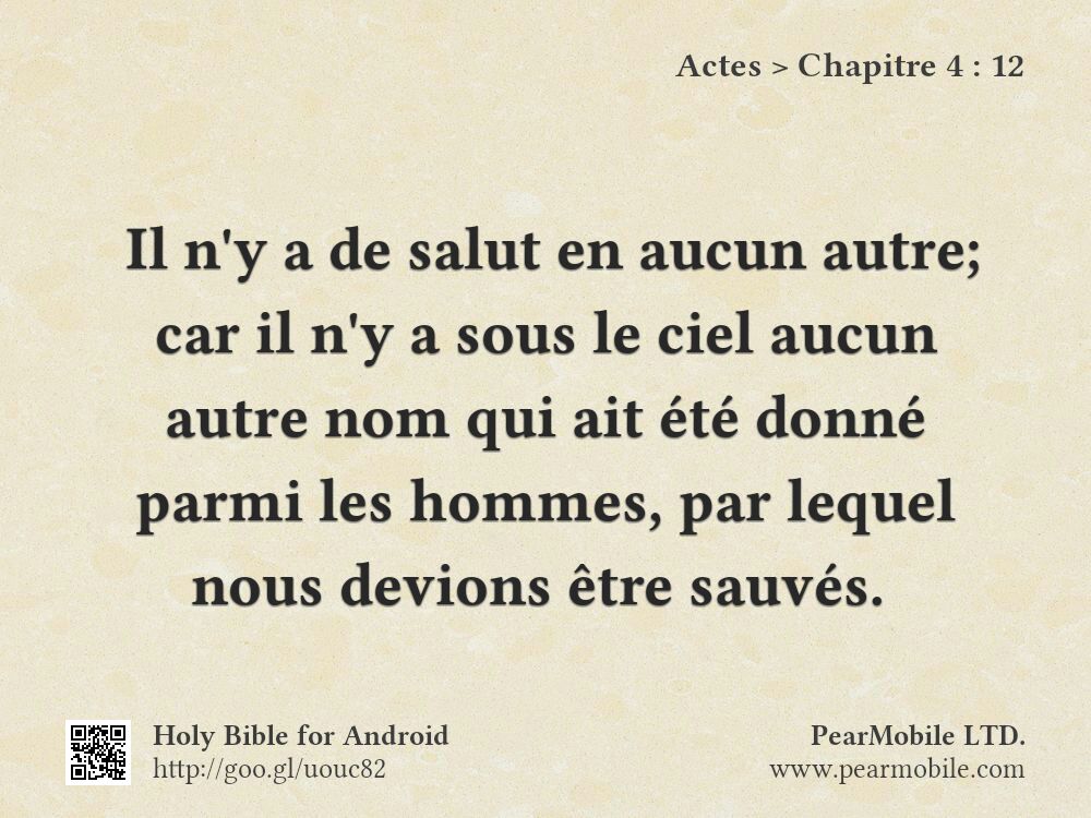 Actes, Chapitre 4:12